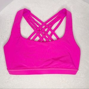 EUC Lululemon hot pink free to be sports bra